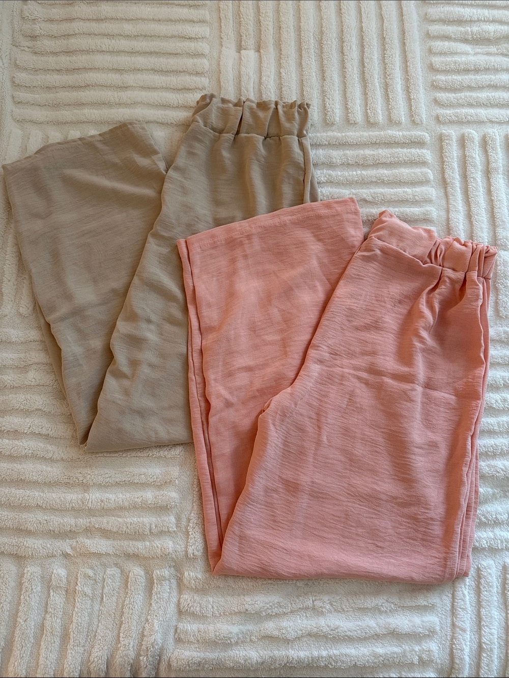 Women’s high rise wide leg pants, 2 pairs
